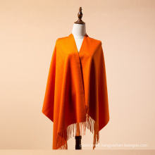 Plain orange color mongolian high quality cashmere scarf mongolia